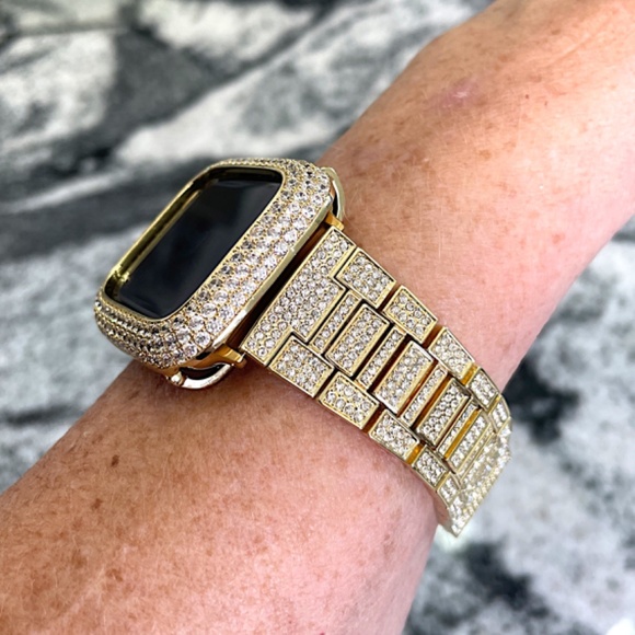 Apple Watch case and band 2 pc set yellow gold. Various sizes - Picture 2 of 5